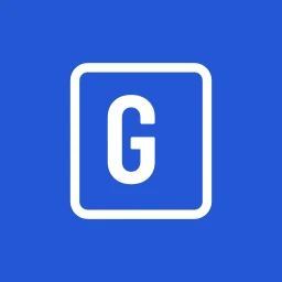 White Grailset archive G on cobalt blue.
