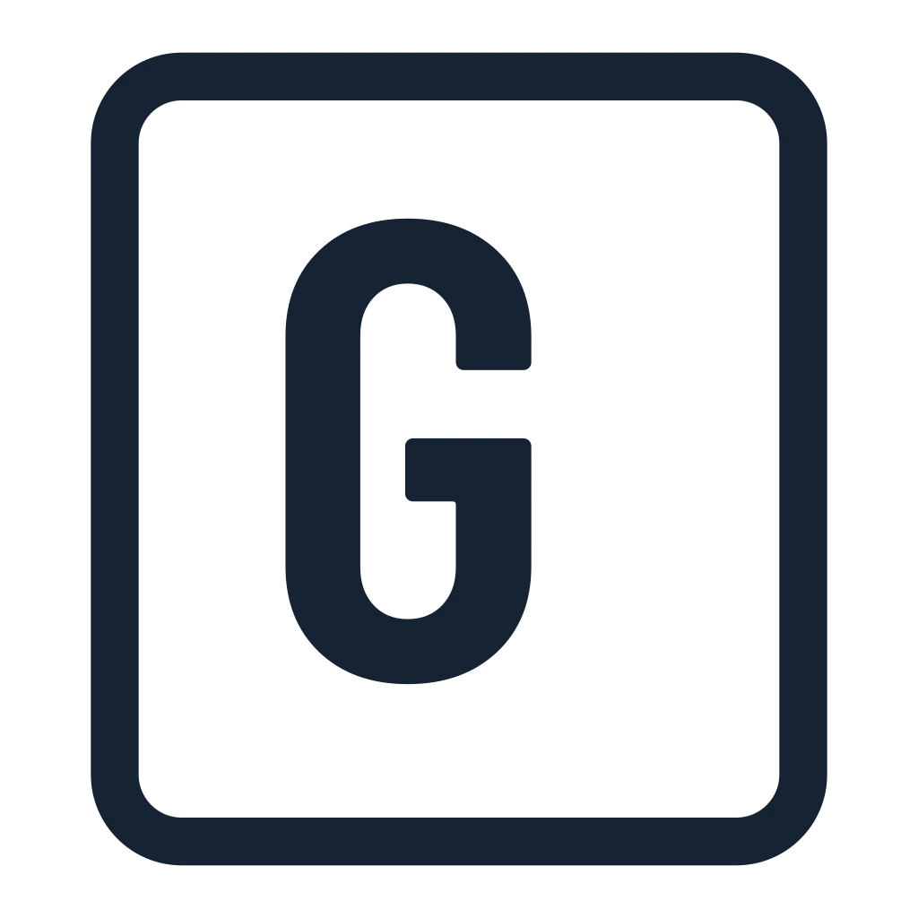 Original Grailset archive-frame G mark in ink.