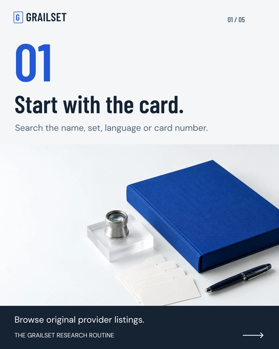 Start with the card.